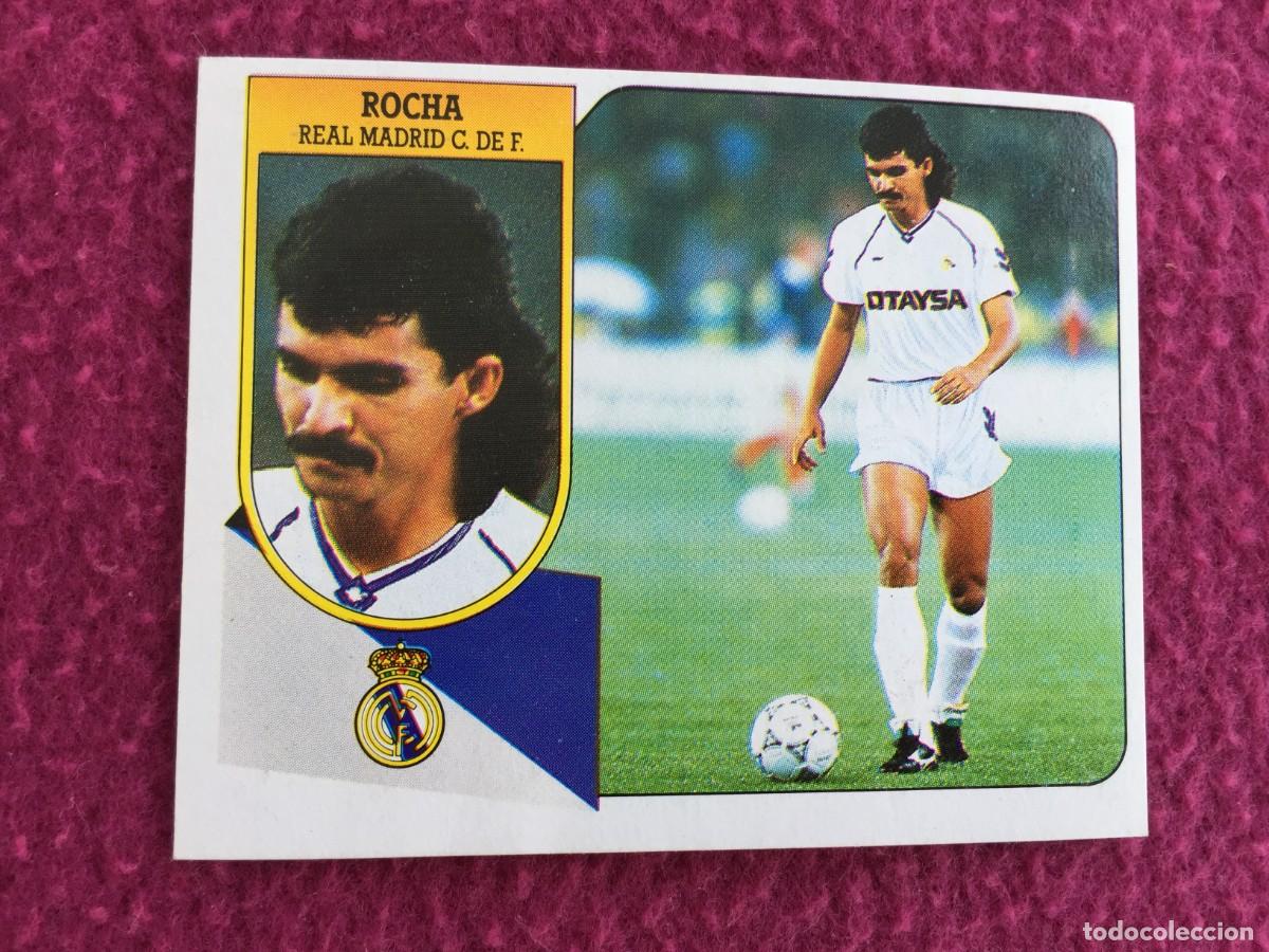 Cromos de f&uacute;tbol: ESTE 91 92 ROCHA COLOCA DEL REAL MADRID - LEVE DESPEGADO - EN CARTON ESTE 1991 1992