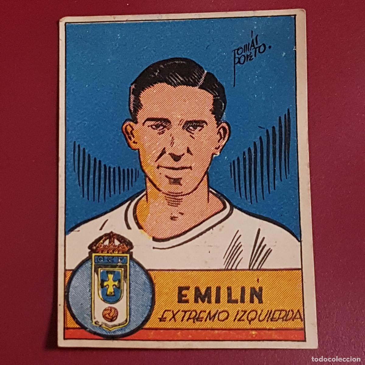 Cromos de f&uacute;tbol: CISNE - ALBUM FUTBOLISTICO 1942 42 - OVIEDO - EMILIN - BIEN RECUPERADO