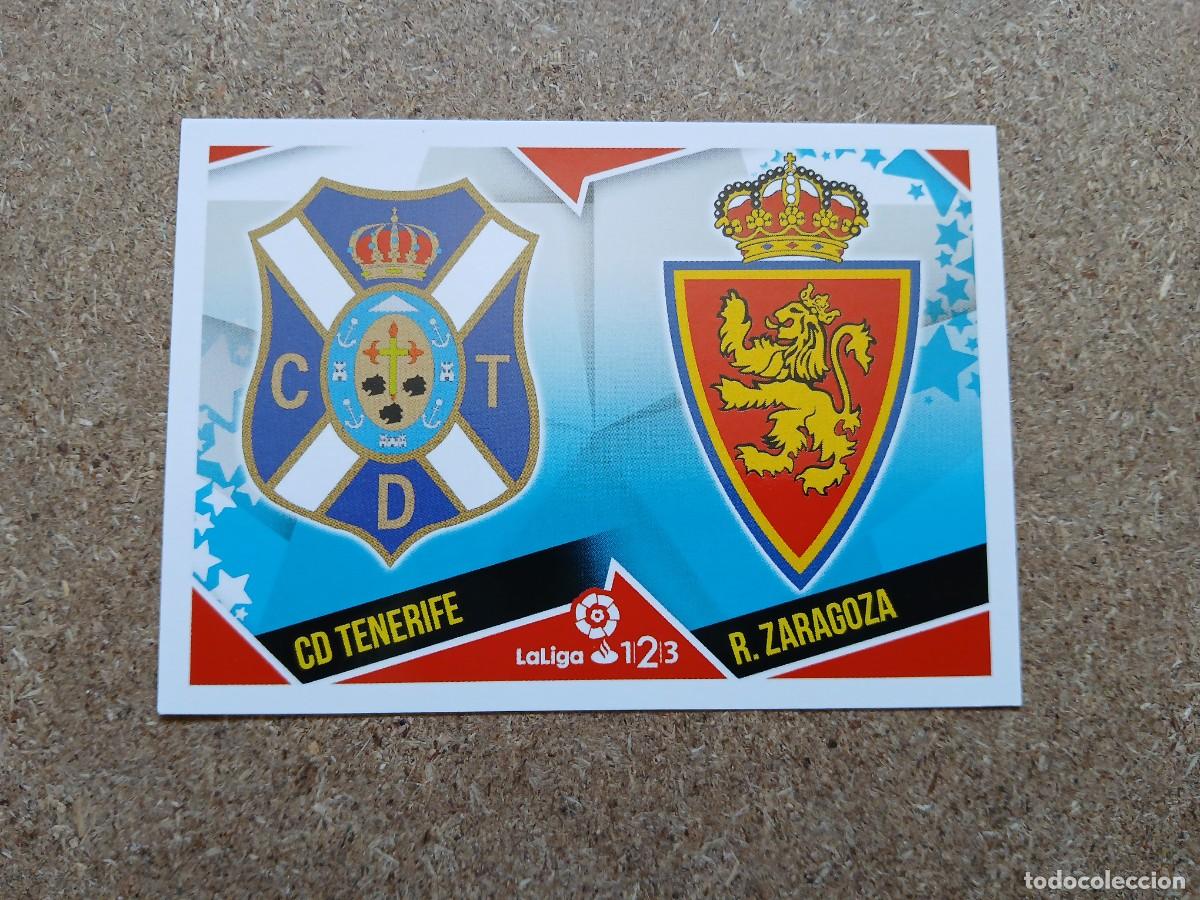 Cromos de f&uacute;tbol: CD TENERIFE - REAL ZARAGOZA - ESCUDOS LALIGA 1 2 3 N&ordm; 11 LIGA ESTE 2018 2019 - 18 19