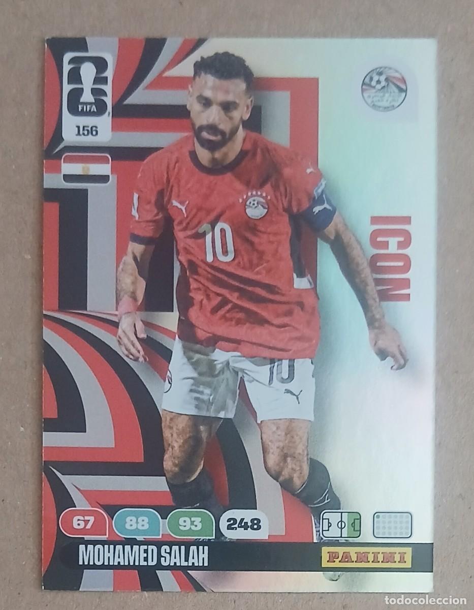 Cromos de Futebol: CROMO n&ordm; 156 MOHAMED SALAH EGIPTO ICON ADRENALYN XL FIFA WORLD CUP 2026 DE PANINI. Nuevo.
