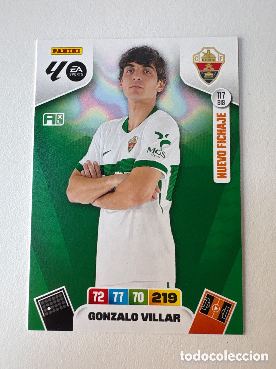 Cromos de f&uacute;tbol: Carta Gonzalo Villar Nuevo Fichaje Elche 117bis Adrenalyn 2025-26