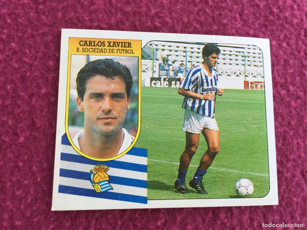 Cromos de f&uacute;tbol: CROMO CARLOS XAVIER COLOCA REAL SOCIEDAD ED ESTE LIGA 91 92 1991 1992 - LEVE DESPEGADO