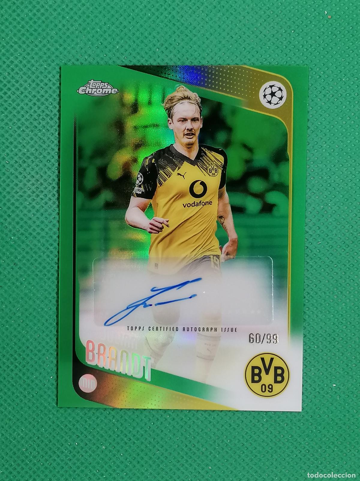 Cromos de f&uacute;tbol: JULIAN BRANDT BORUSSIA DORTMUND AUTO FIRMA /99 ⚽ TOPPS CHROME UCC 25 26 2025 2026 ⚽