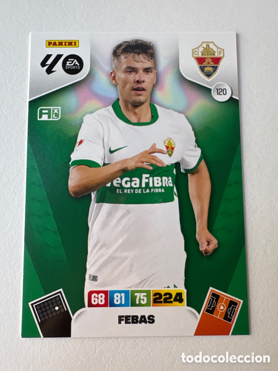 Cromos de Futebol: Carta Febas Elche 120 Adrenalyn 2025-26