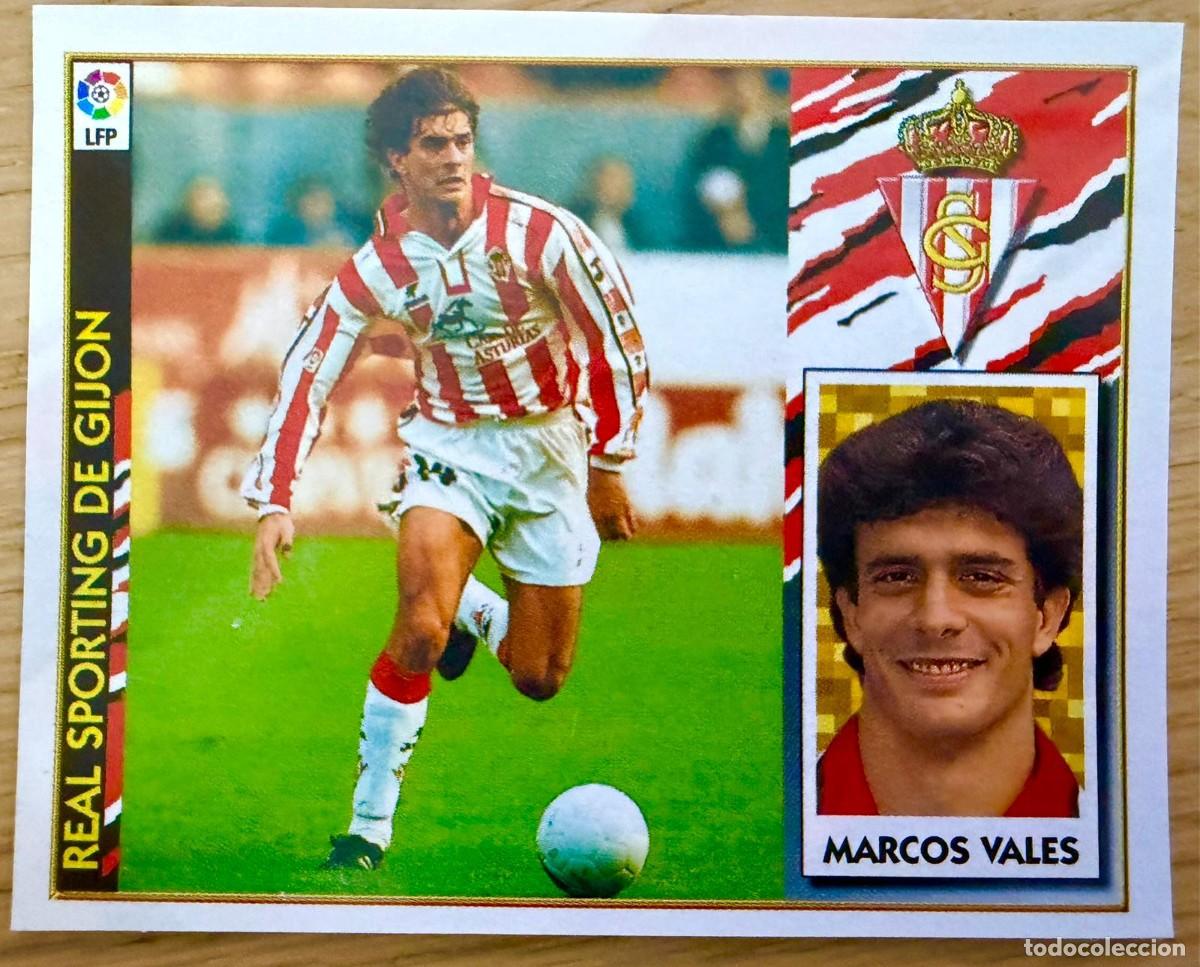 Football Stickers: MARCOS VALES BAJA SPORTING GIJON 97 98 1997 1998 LIGA EDICIONES ESTE RECORTADO STICKER