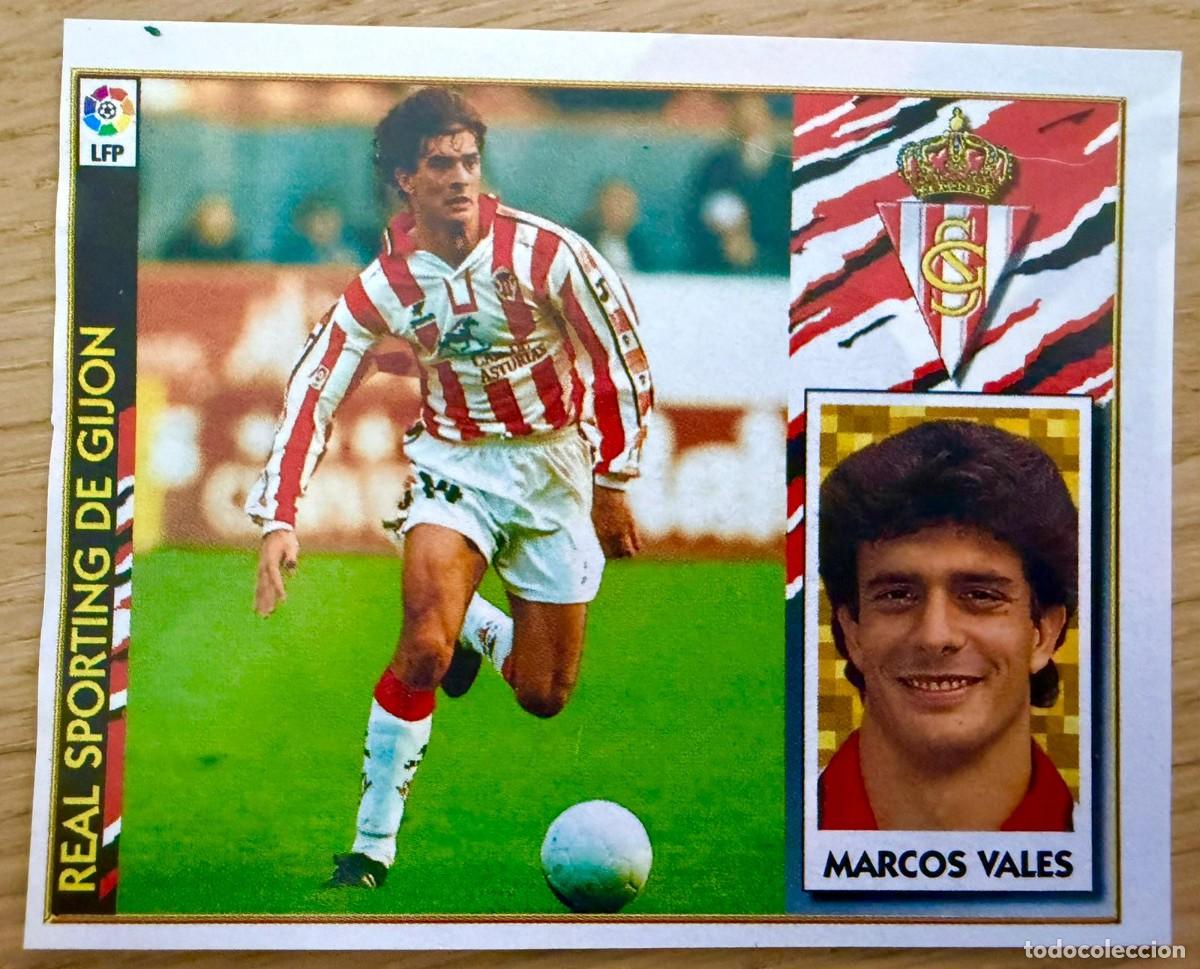 Football Stickers: MARCOS VALES BAJA SPORTING GIJON 97 98 1997 1998 LIGA EDICIONES ESTE RECORTADO STICKER