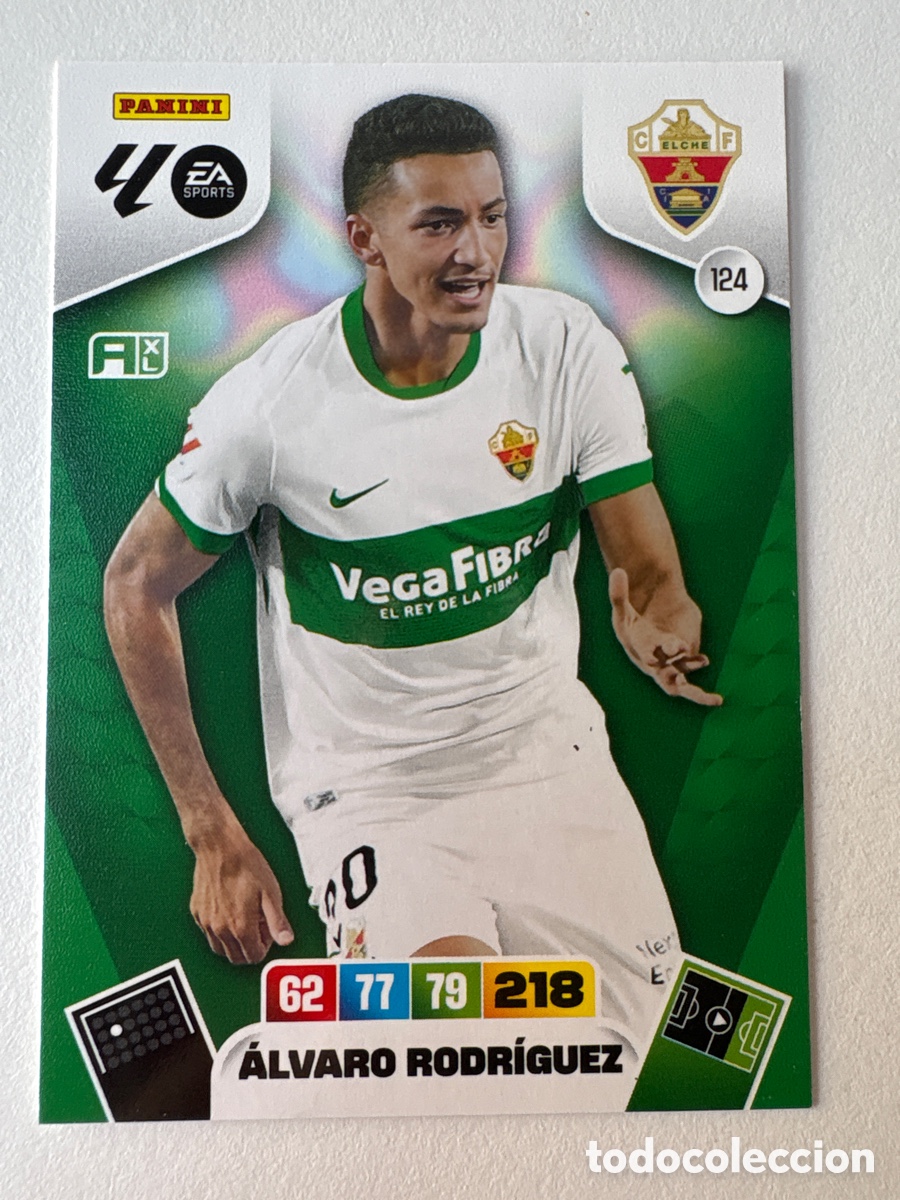 Football Stickers: Carta &Aacute;lvaro Rodr&iacute;guez Elche 124 Adrenalyn 2025-26