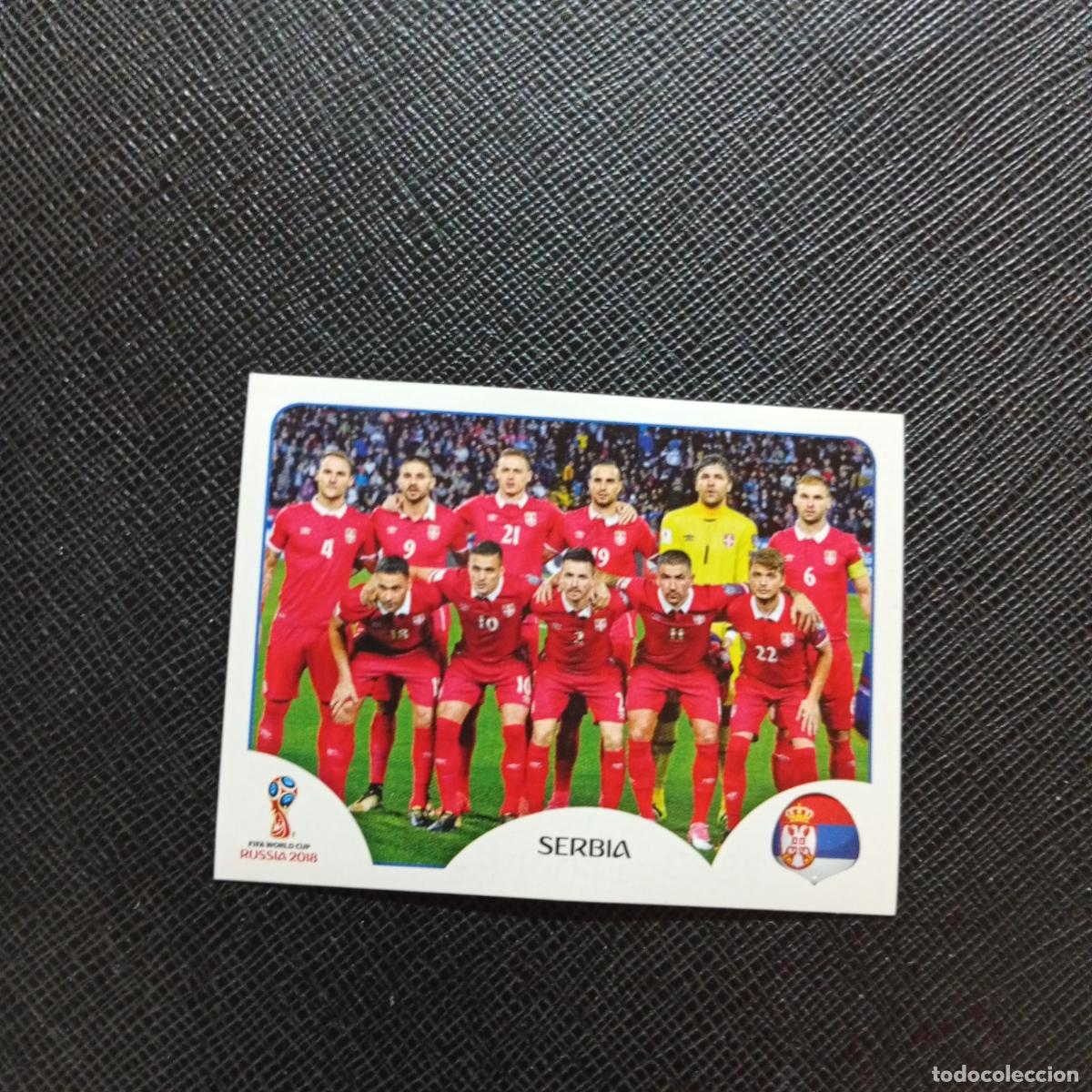 Football Stickers: 413 ALINEACION SERBIA PANINI MUNDIAL RUSIA 2018 CROMO FUTBOL 18 - SIN PEGAR - CJ2 .