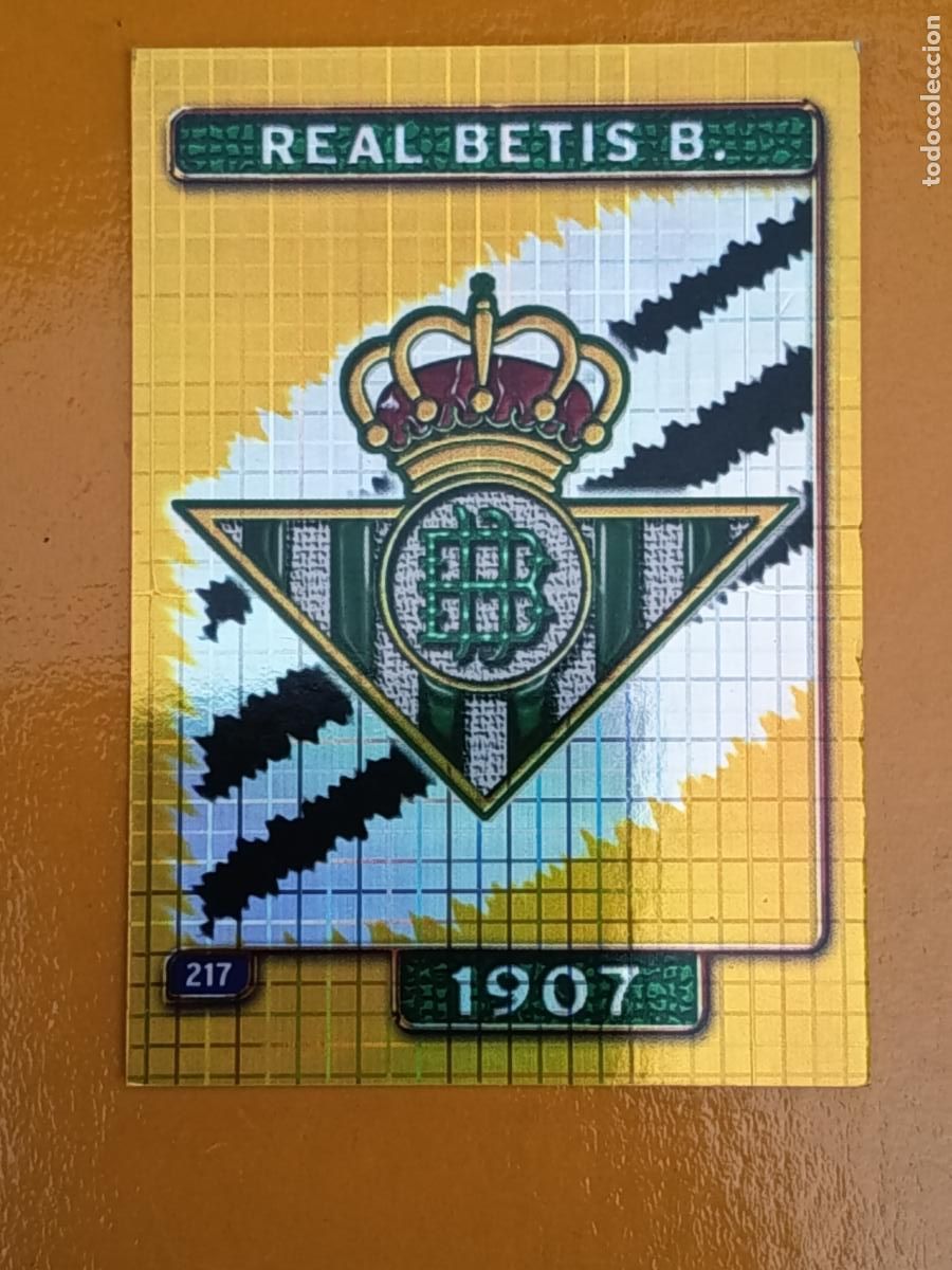 Cromos de f&uacute;tbol: 217 ESCUDO REAL BETIS. LAS FICHAS DE LA LIGA 2005. MUNDICROMO