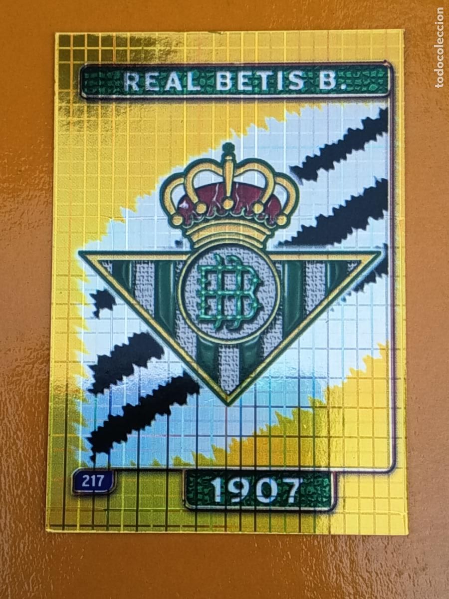 Cromos de f&uacute;tbol: 217 ESCUDO REAL BETIS. LAS FICHAS DE LA LIGA 2005. MUNDICROMO