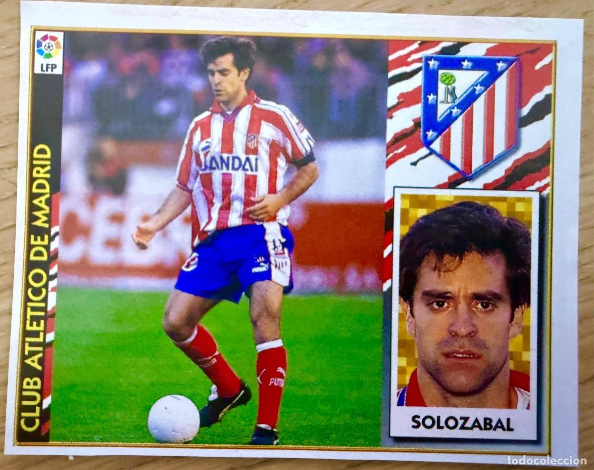 Football Stickers: SOLOZABAL BAJA ATLETICO MADRID 97 98 1997 1998 LIGA EDICIONES ESTE RECORTADO STICKER
