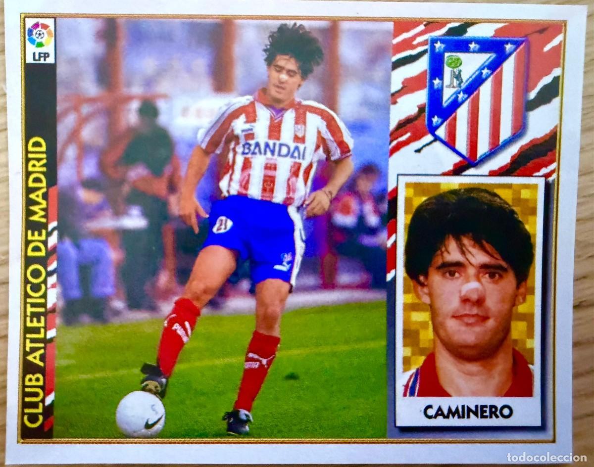 Football Stickers: CAMINERO ATLETICO MADRID 97 98 1997 1998 LIGA EDICIONES ESTE RECORTADO STICKER