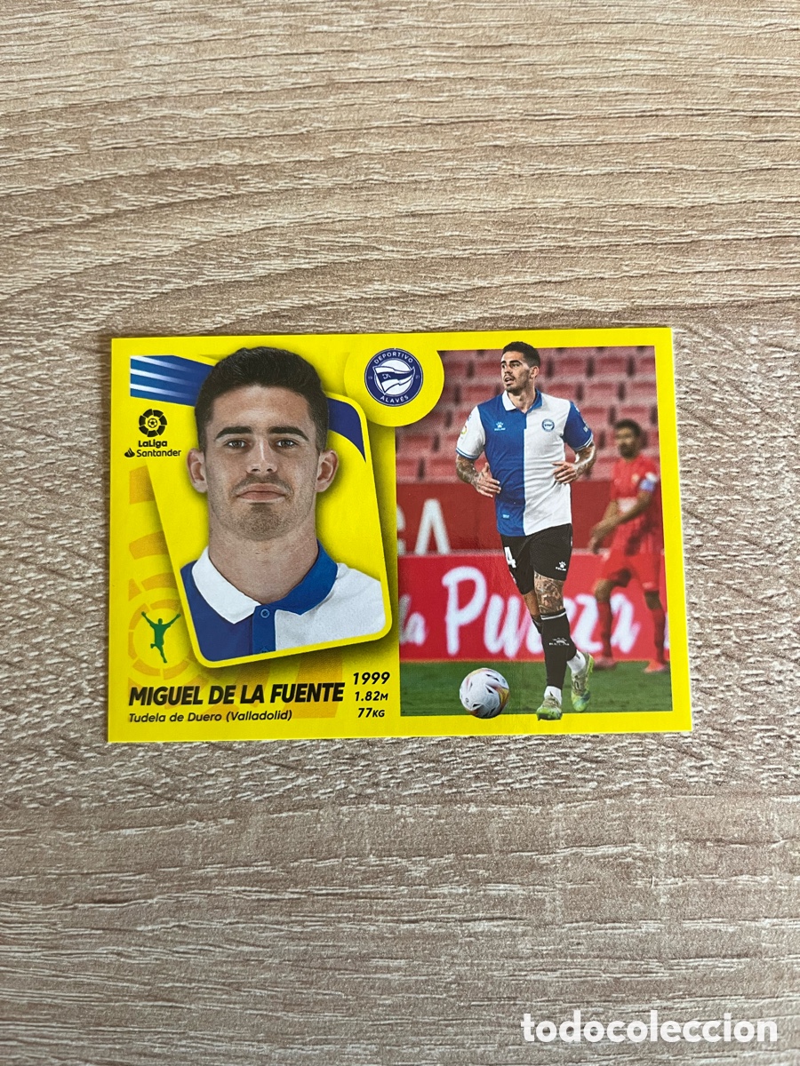 Football Stickers: 18 BIS MIGUEL DE LA FUENTE COLOCA LIGA ESTE EDICIONES ESTE 2021 2022 21 22 ALAV&Eacute;S