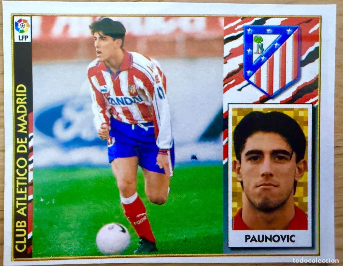 Fu&szlig;ball-Sticker: PAUNOVIC ATLETICO MADRID 97 98 1997 1998 LIGA EDICIONES ESTE RECORTADO STICKER