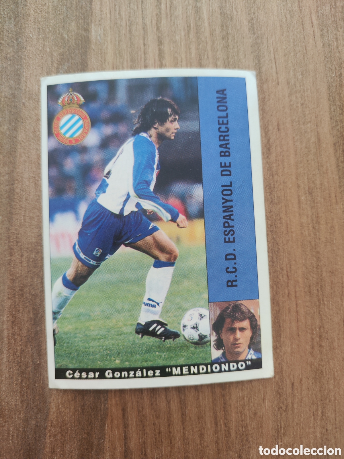 Fu&szlig;ball-Sticker: Panini 95 96 sin pegar Espa&ntilde;ol Mendiondo baja