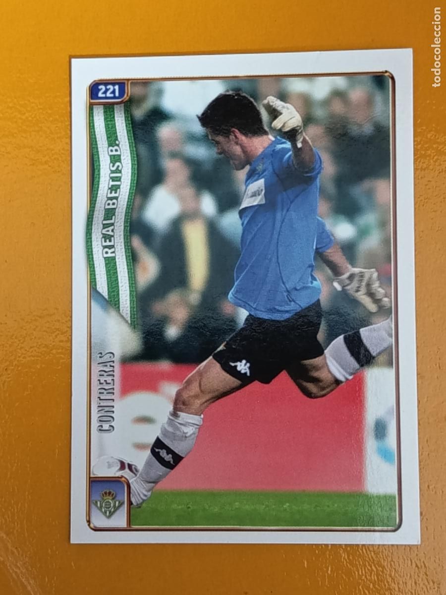 Fu&szlig;ball-Sticker: 221 CONTRERAS. REAL BETIS. LAS FICHAS DE LA LIGA 2005. MUNDICROMO