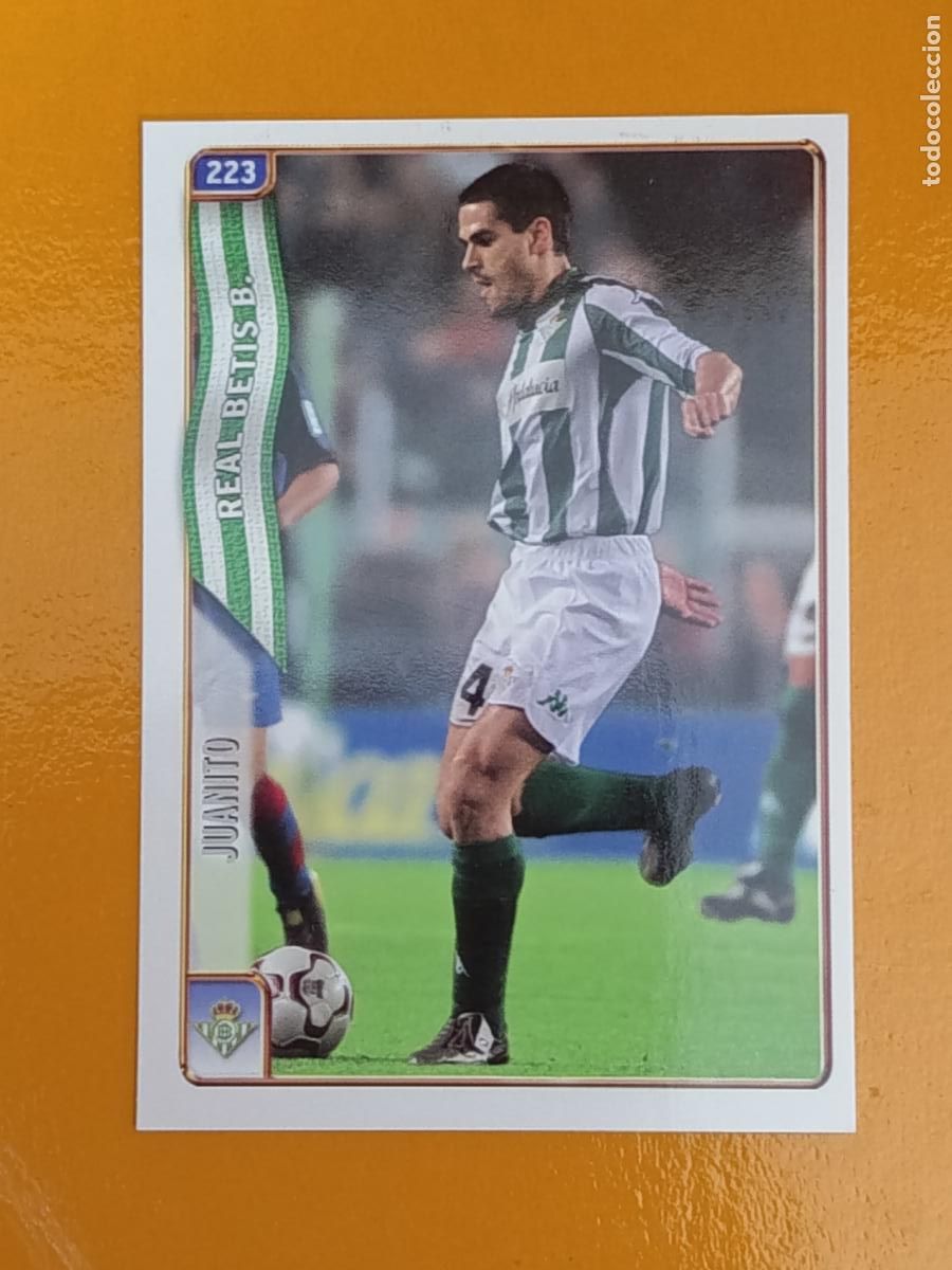 Cromos de f&uacute;tbol: 223 JUANITO. REAL BETIS. LAS FICHAS DE LA LIGA 2005. MUNDICROMO