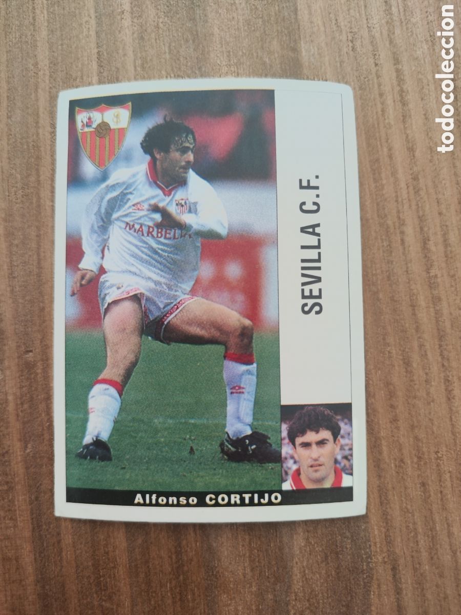 Cromos de f&uacute;tbol: Panini 95 96 sin pegar Sevilla Cortijo baja