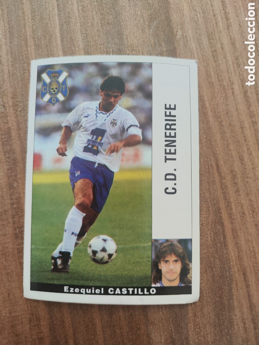Cromos de f&uacute;tbol: Panini 95 96 sin pegar Tenerife Ezequiel Castillo baja