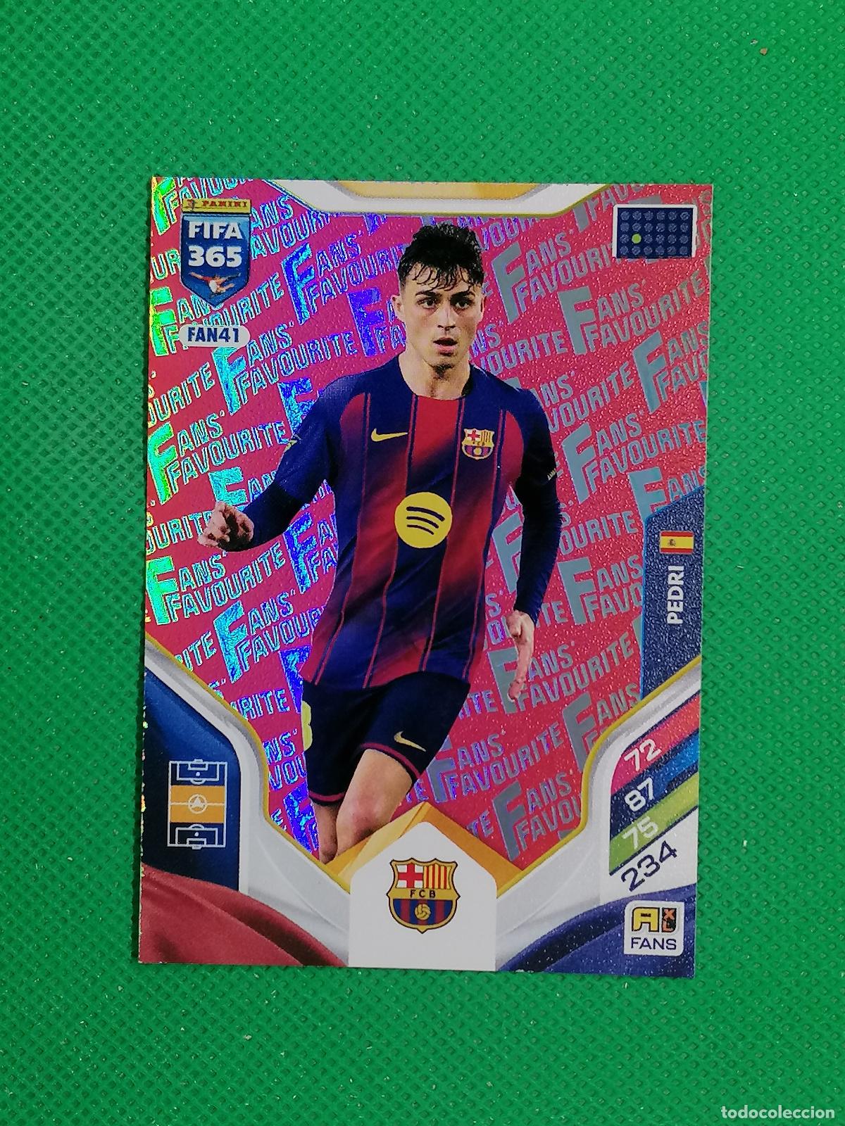 Cromos de f&uacute;tbol: FAN41 PEDRI BARCELONA FANS FAVOURITE ROJO RED ⚽ PANINI ADRENALYN FIFA 365 2025 2026 25 26 ⚽
