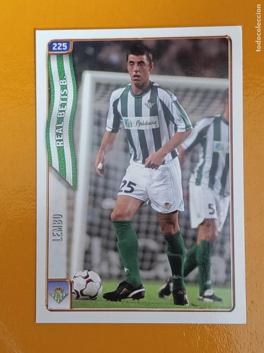 Cromos de f&uacute;tbol: 225 LEMBO. REAL BETIS. LAS FICHAS DE LA LIGA 2005. MUNDICROMO