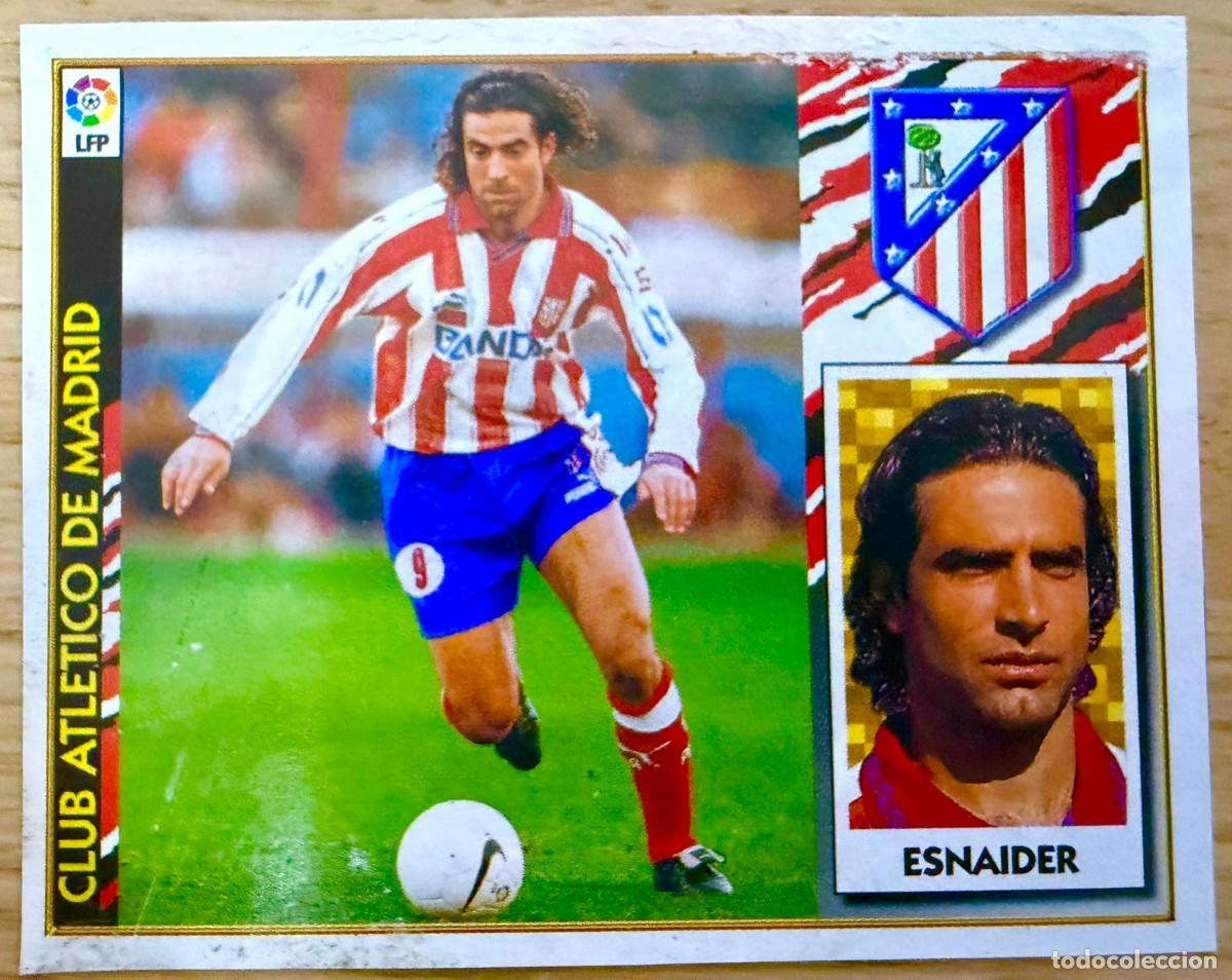Cromos de f&uacute;tbol: ESNAIDER BAJA ATLETICO MADRID 97 98 1997 1998 LIGA EDICIONES ESTE RECORTADO STICKER