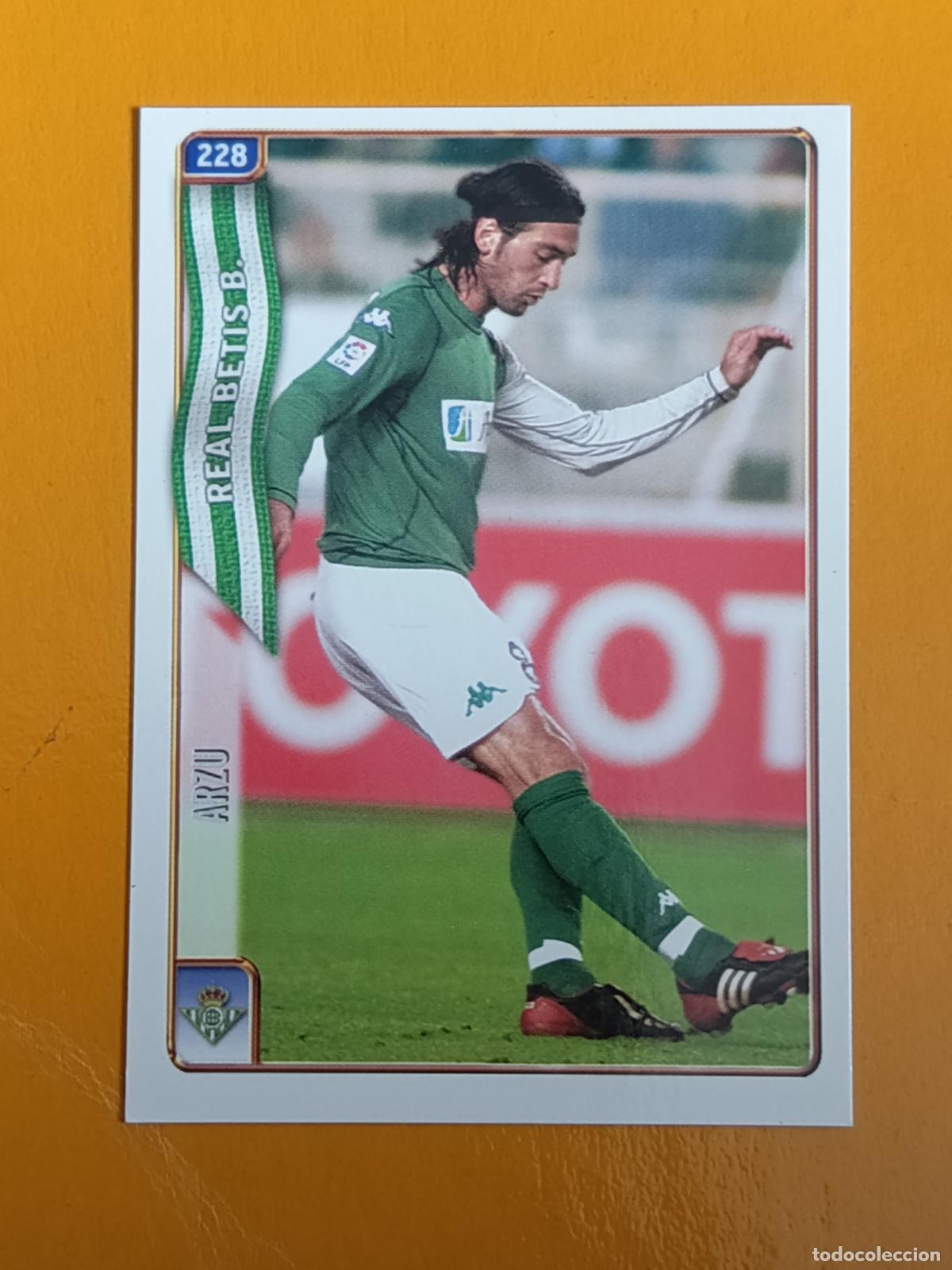 Cromos de f&uacute;tbol: 228 ARZU. REAL BETIS. LAS FICHAS DE LA LIGA 2005. MUNDICROMO