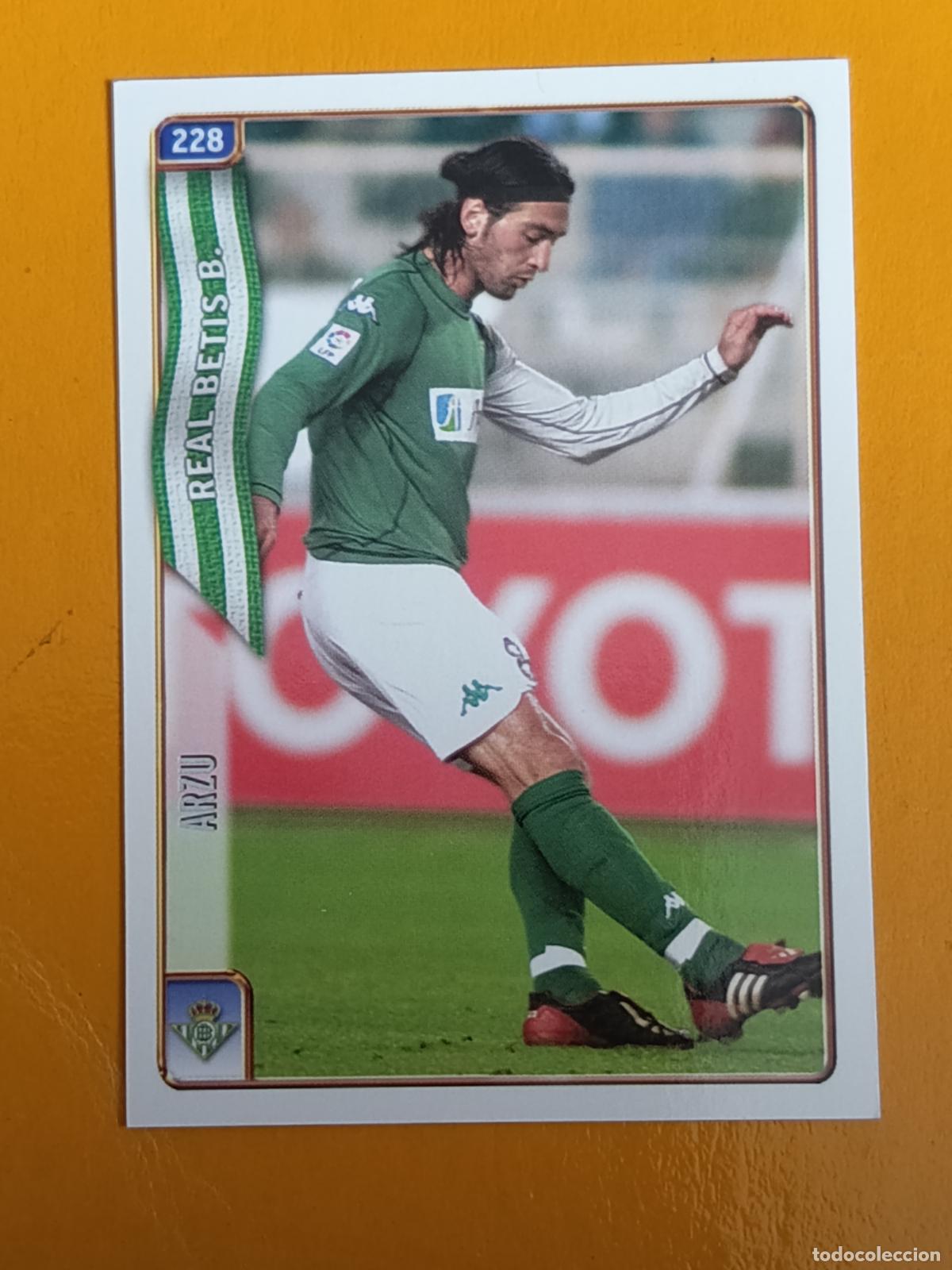 Cromos de f&uacute;tbol: 228 ARZU. REAL BETIS. LAS FICHAS DE LA LIGA 2005. MUNDICROMO