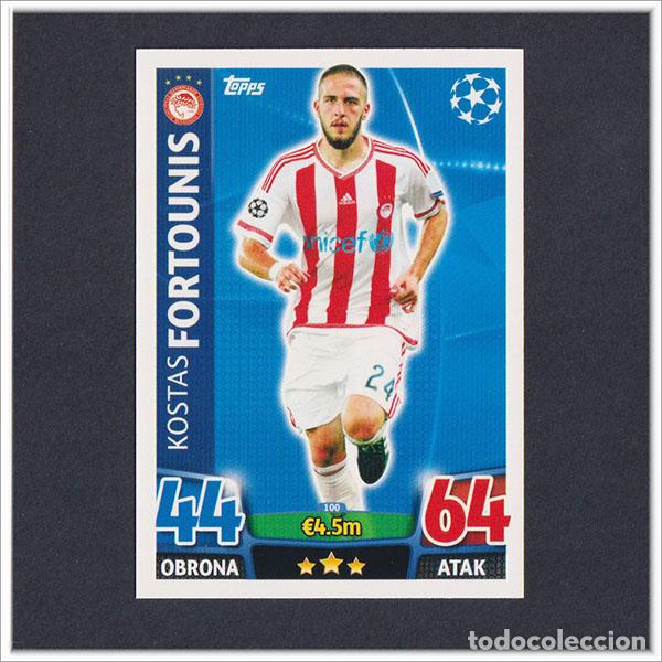 Fu&szlig;ball-Sticker: TOPPS MATCH ATTAX 2015 2016 15 16 FORTOUNIS 100 OLYMPIACOS UEFA CHAMPIONS LEAGUE ALBUM COLECCI&Oacute;N