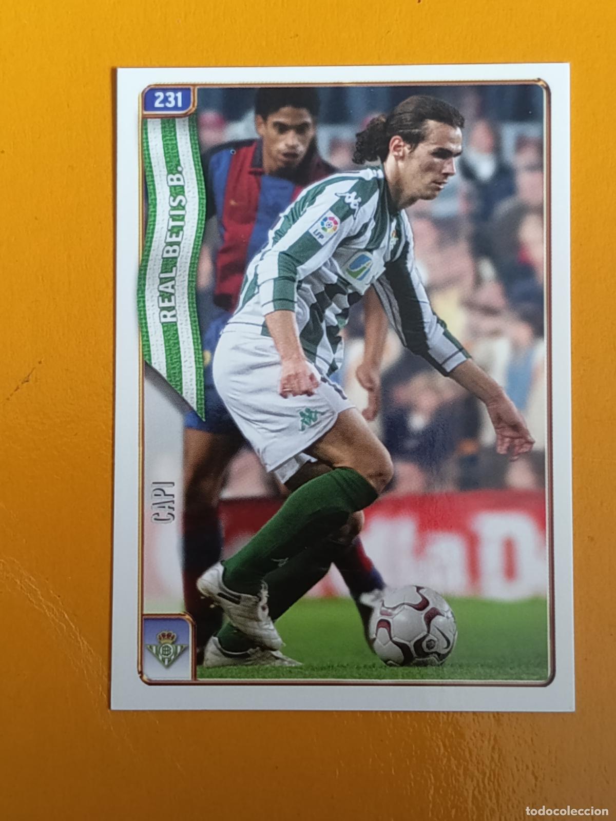 Football Stickers: 231 CAPI. REAL BETIS. LAS FICHAS DE LA LIGA 2005. MUNDICROMO