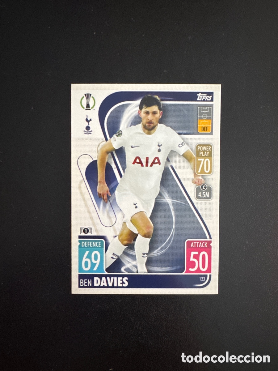 Cromos de f&uacute;tbol: DAVIES TOTTENHAM N&Uacute;MERO 123 MATCH ATTAX 2021 2022