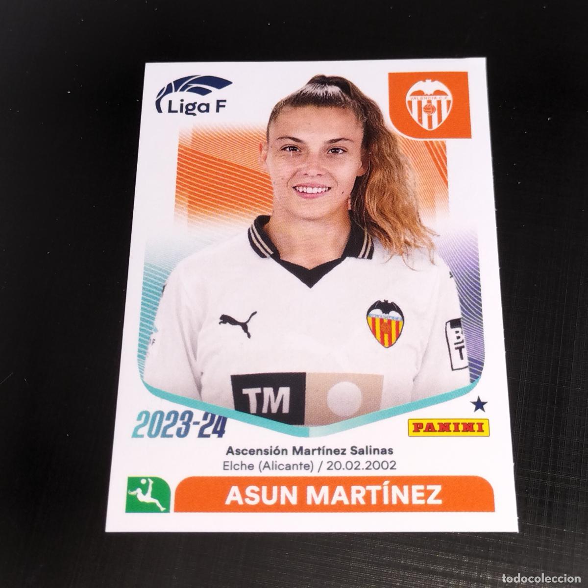 Cromos de f&uacute;tbol: N&ordm; 298 ASUN MARTINEZ VALENCIA CROMOS LIGA F FEMENINA PANINI 2023 2024 23 24