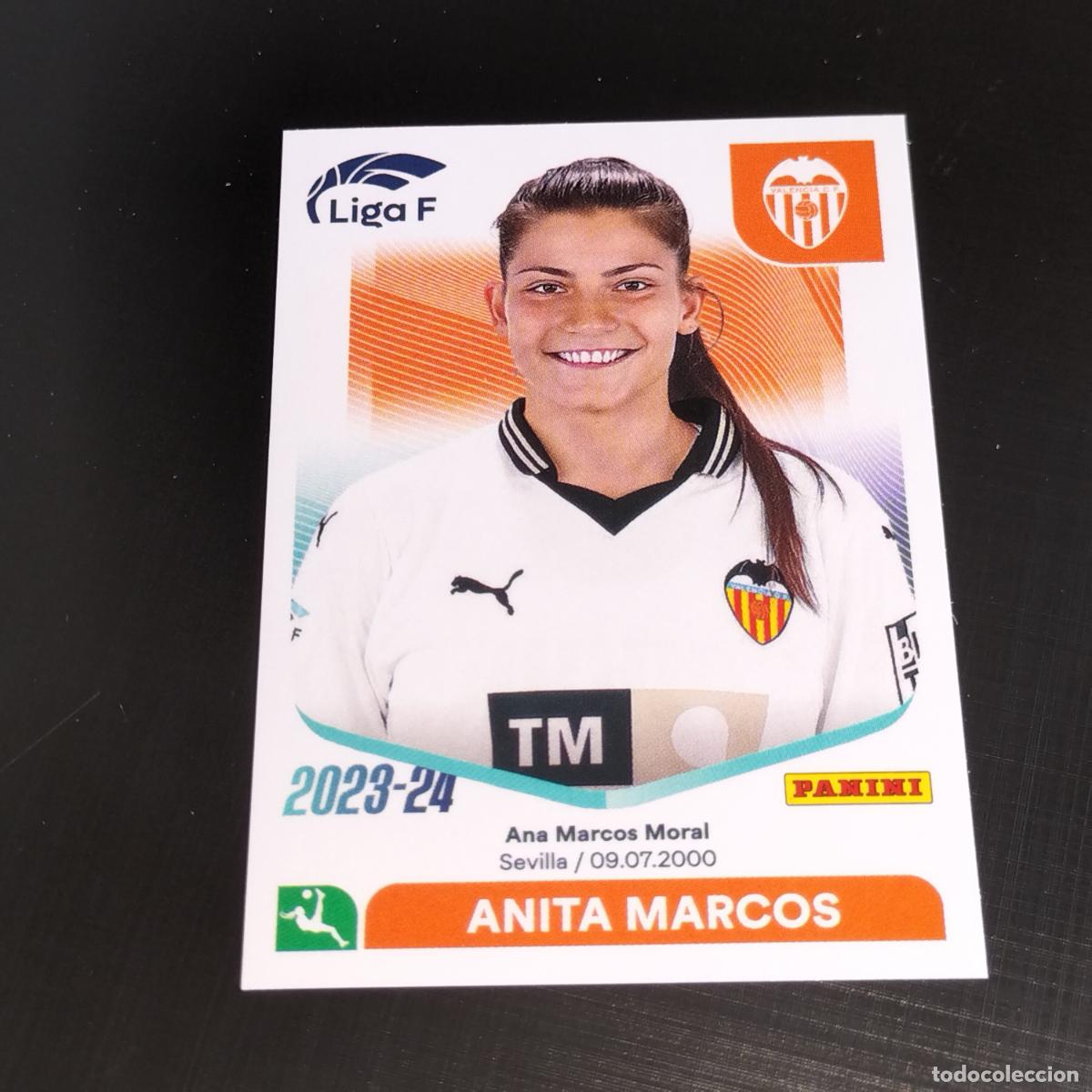 Cromos de f&uacute;tbol: N&ordm; 299 ANITA MARCOS VALENCIA CROMOS LIGA F FEMENINA PANINI 2023 2024 23 24