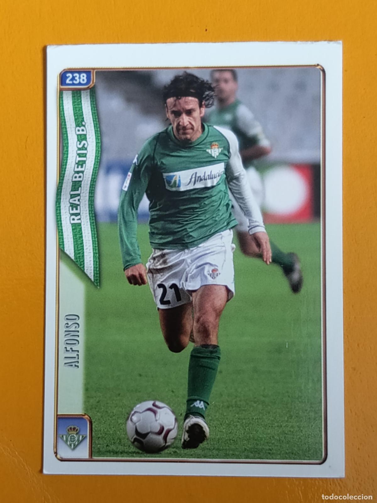Cromos de Futebol: 238 ALFONSO. REAL BETIS. LAS FICHAS DE LA LIGA 2005. MUNDICROMO