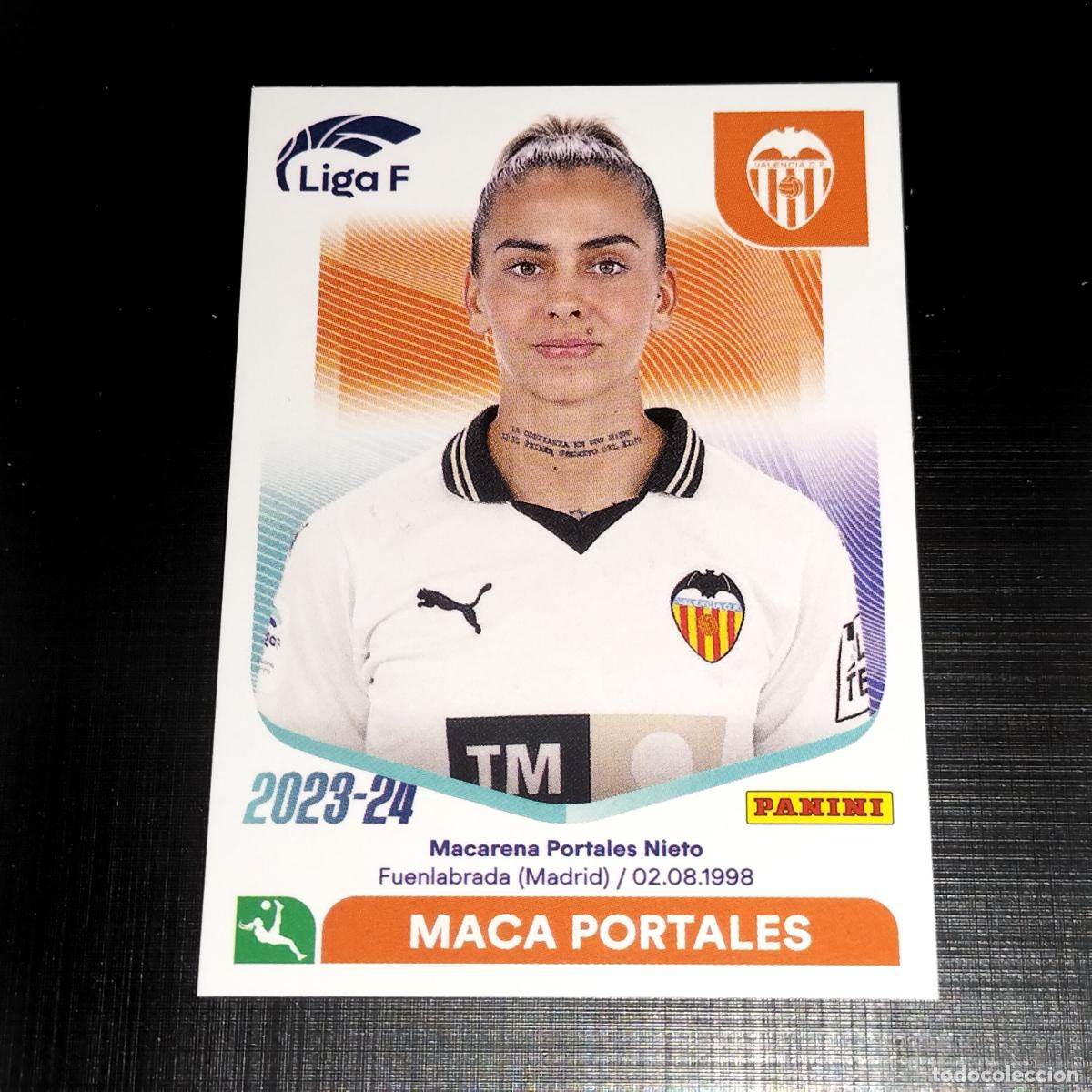 Cromos de Futebol: N&ordm; 300 MACA PORTALES VALENCIA CROMOS LIGA F FEMENINA PANINI 2023 2024 23 24