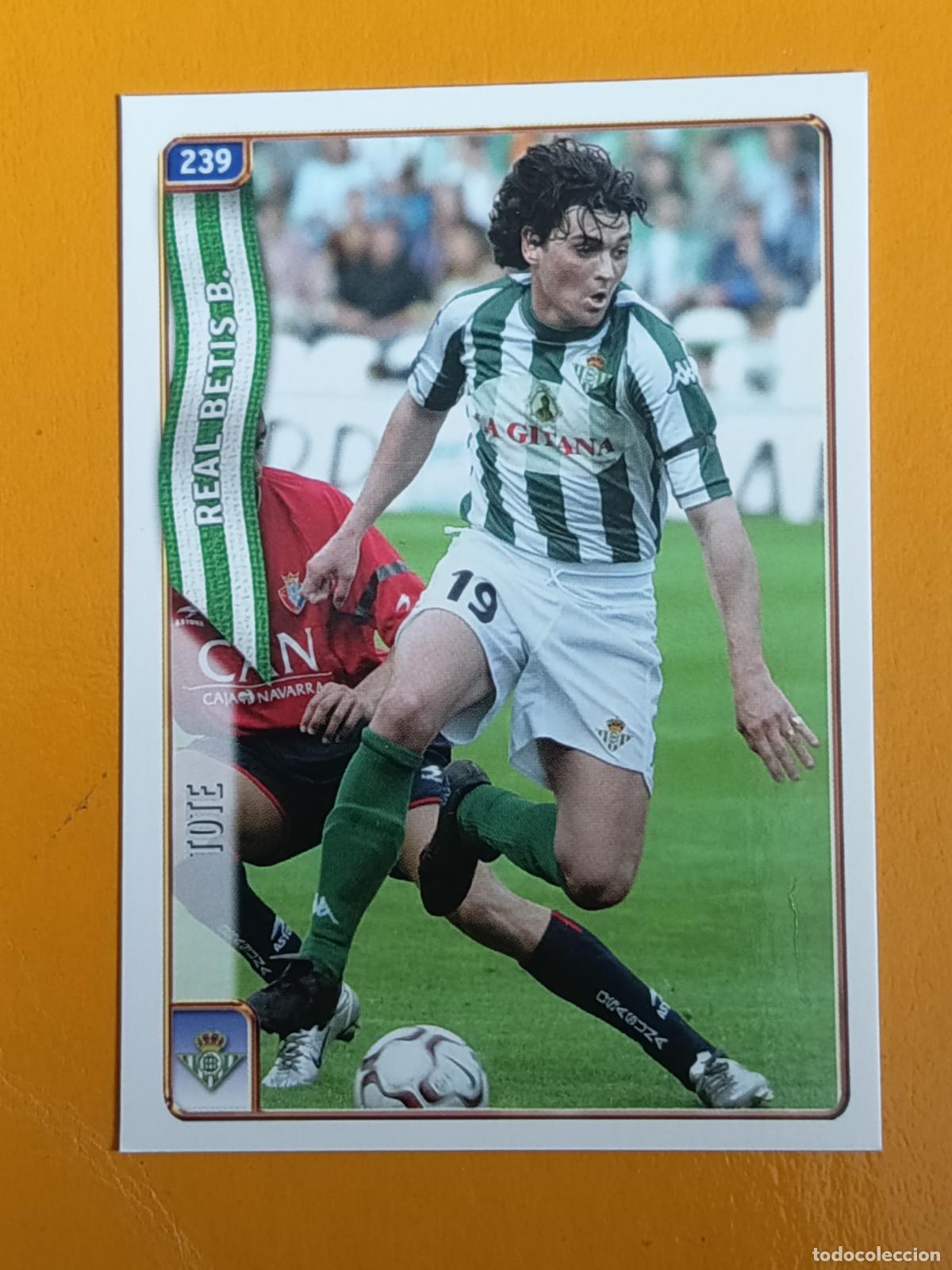 Football Stickers: 239 TOTE. REAL BETIS. LAS FICHAS DE LA LIGA 2005. MUNDICROMO