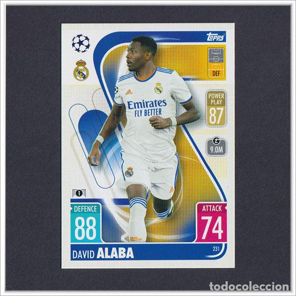 Football Stickers: TOPPS MATCH ATTAX CHAMPIONS LEAGUE 2021 2022 21 22 ALABA N&ordm; 231 REAL MADRID CARD ALBUM COLECCI&Oacute;N