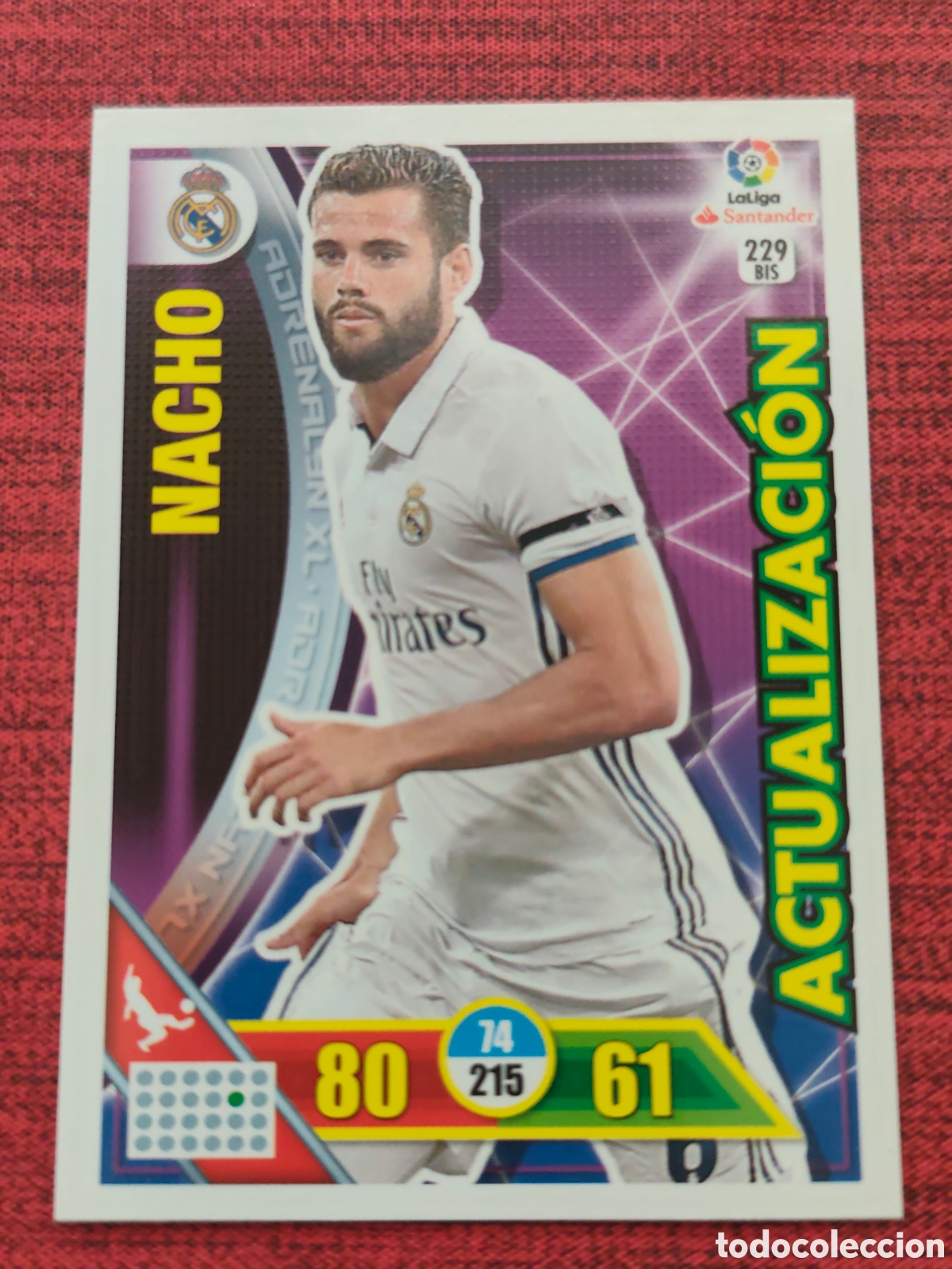 Football Stickers: ACTUALIZACI&Oacute;N 229 BIS NACHO REAL MADRID ADRENALYN XL LIGA 2016 2017