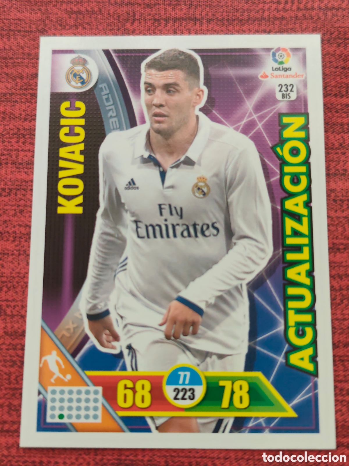 Cromos de f&uacute;tbol: ACTUALIZACI&Oacute;N 232 BIS KOVACIC REAL MADRID ADRENALYN XL LIGA 2016 2017