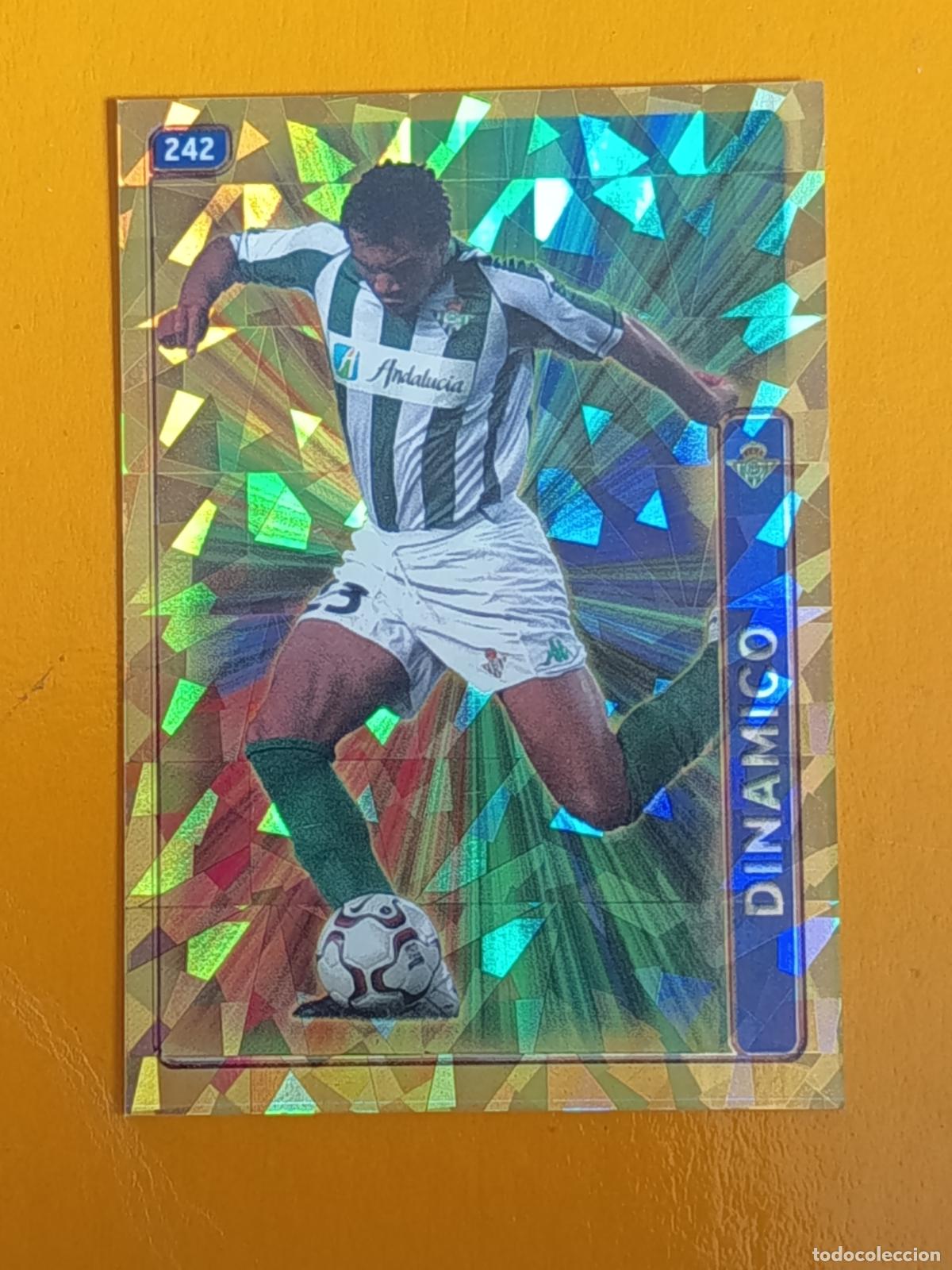 Cromos de f&uacute;tbol: 242 BENJAM&Iacute;N. DIN&Aacute;MICO. BRILLO TRI&Aacute;NGULOS. REAL BETIS. LAS FICHAS DE LA LIGA 2005. MUNDICROMO