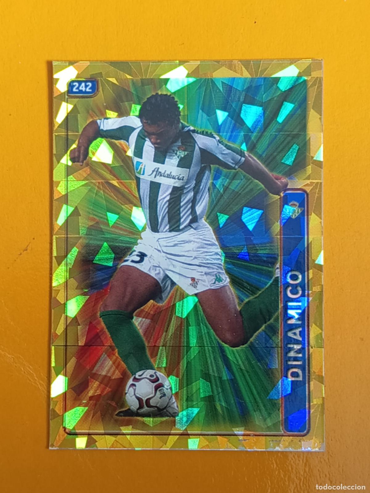 Cromos de f&uacute;tbol: 242 BENJAM&Iacute;N. DIN&Aacute;MICO. BRILLO TRI&Aacute;NGULOS. REAL BETIS. LAS FICHAS DE LA LIGA 2005. MUNDICROMO