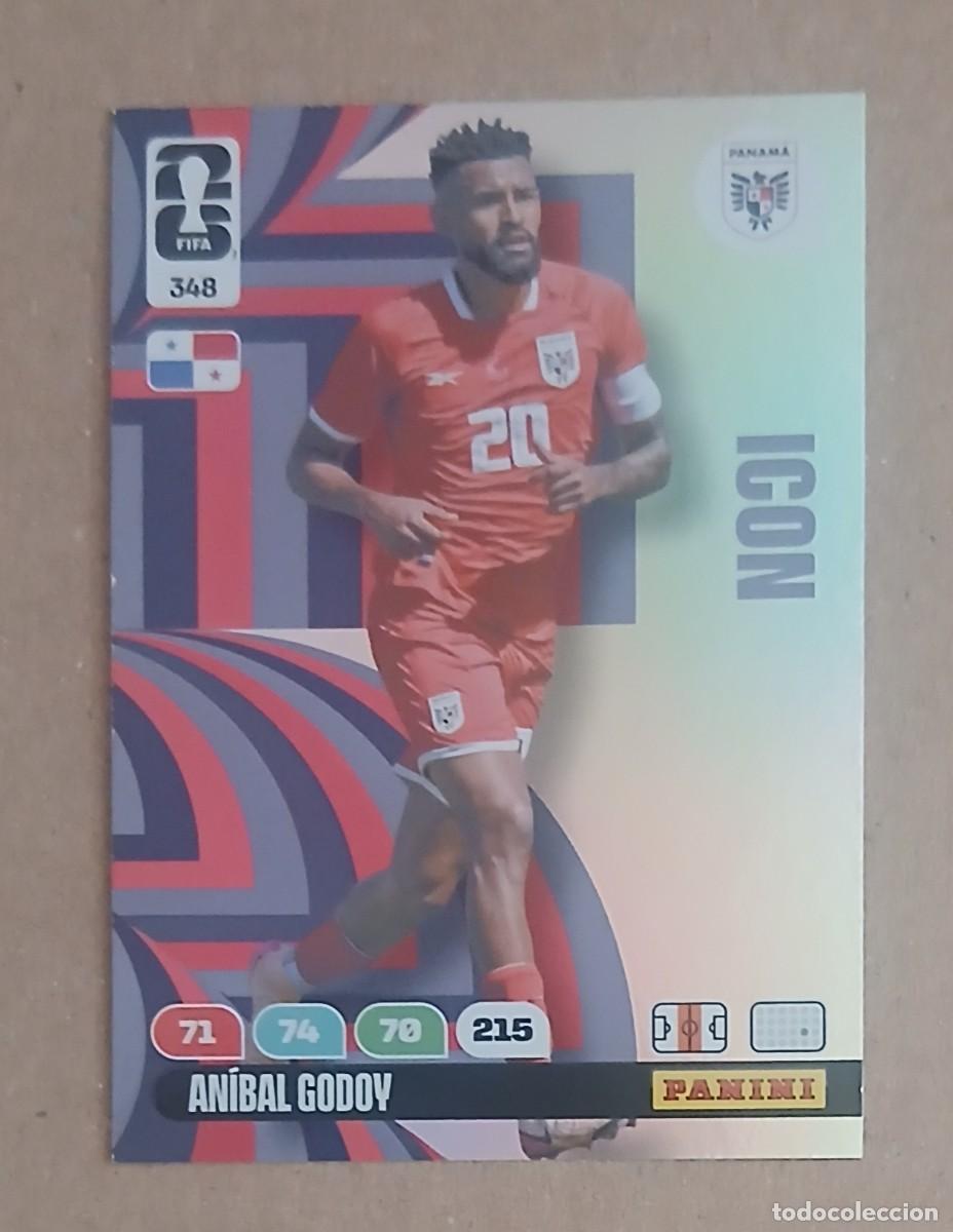 Fu&szlig;ball-Sticker: CROMO n&ordm; 348 AN&Iacute;BAL GODOY PANAM&Aacute; ICON ADRENALYN XL FIFA WORLD CUP 2026 DE PANINI. Nuevo.