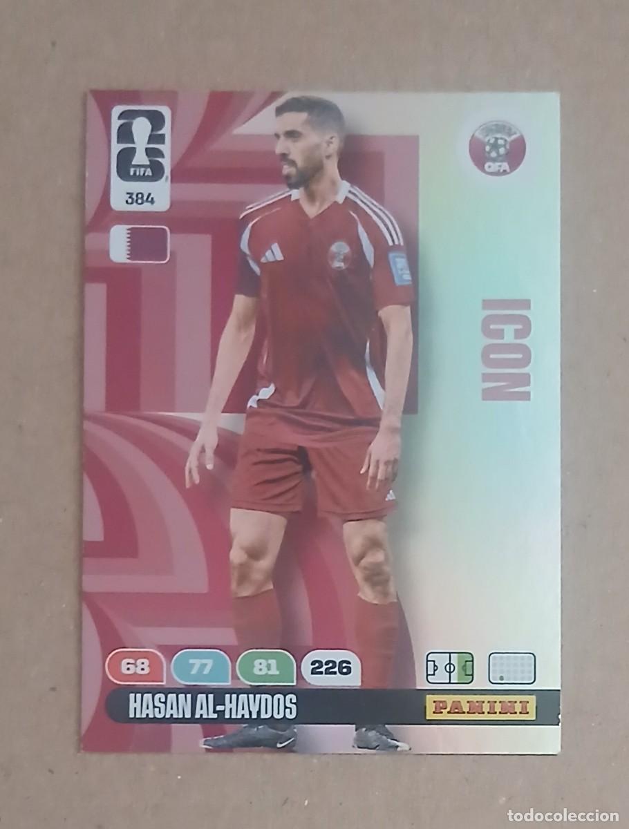 Cromos de f&uacute;tbol: CROMO n&ordm; 384 HASAN AL-HAYDOS QATAR ICON ADRENALYN XL FIFA WORLD CUP 2026 DE PANINI. Nuevo.