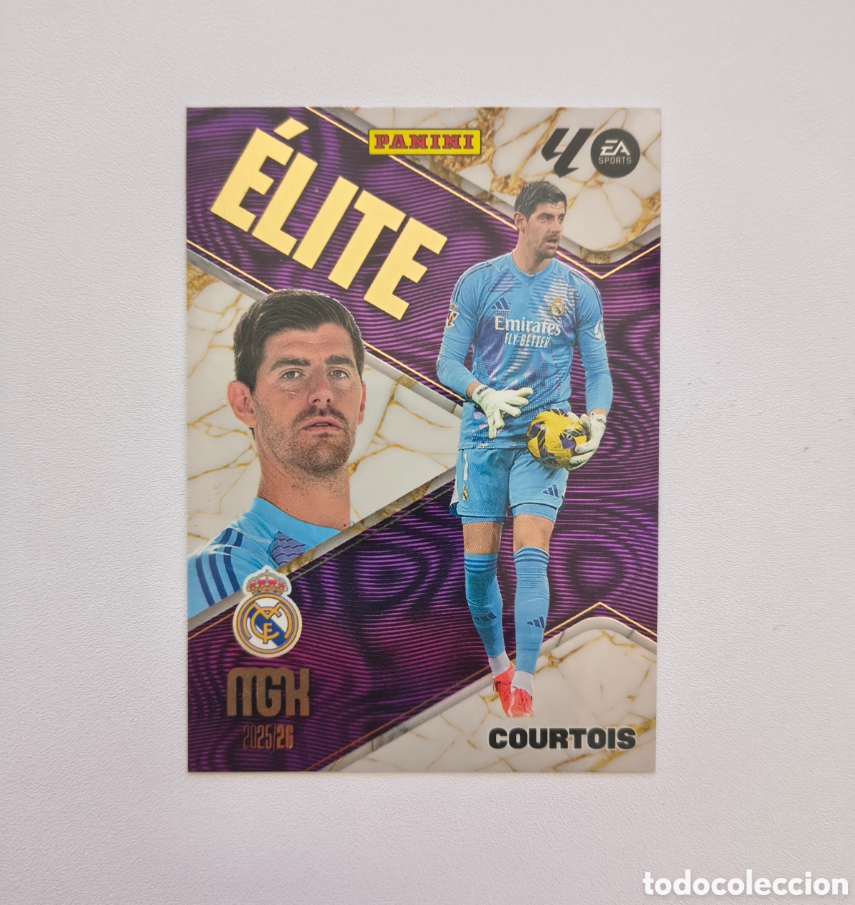 Cromos de Futebol: LALIGA MEGACRACKS 2025 2026 EA SPORTS 25 26 ALBUM PANINI LALIGA &Eacute;LITE N 3 COURTOIS REAL MADRID&nbsp;