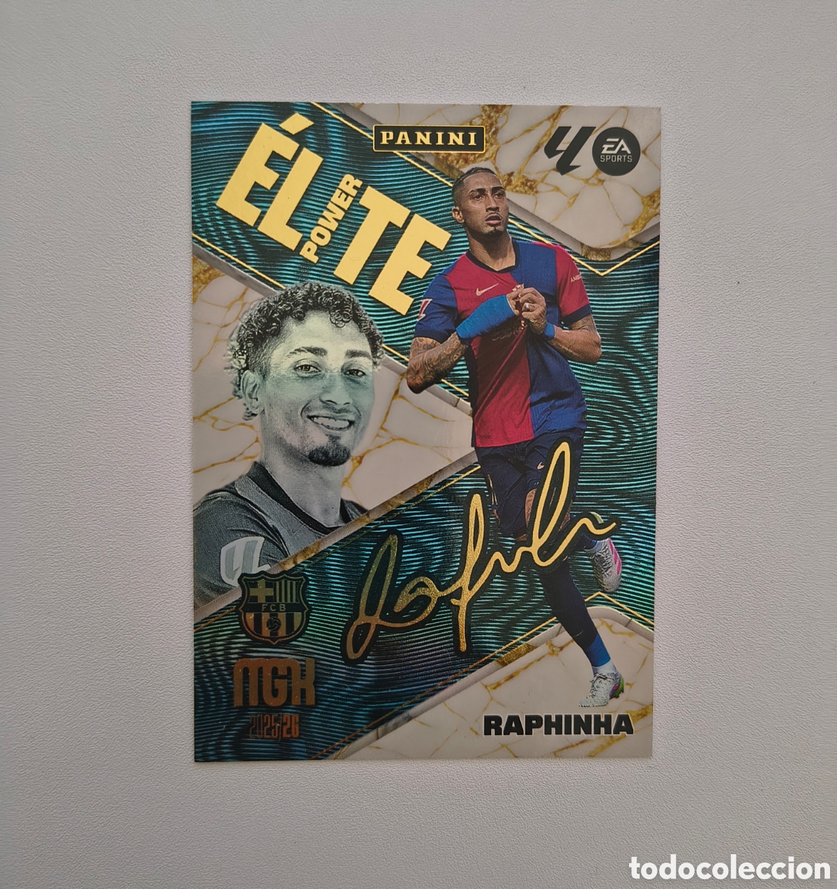 Fu&szlig;ball-Sticker: LALIGA MEGACRACKS 2025 2026 EA SPORTS 25 26 ALBUM PANINI LALIGA &Eacute;LITE POWER N P16 RAPHINHA FC BARCEL