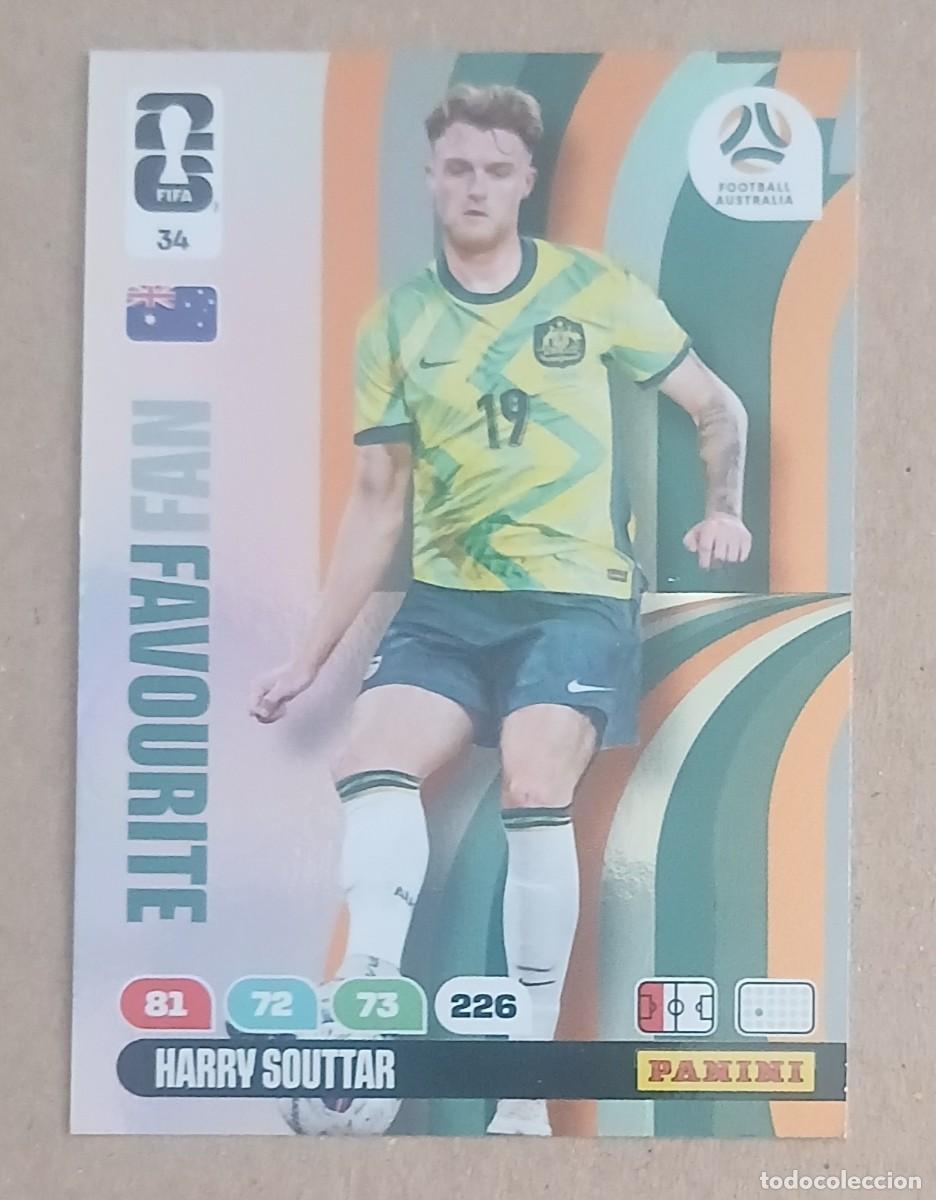 Fu&szlig;ball-Sticker: CROMO n&ordm; 34 HARRY SOUTTAR AUSTRALIA FAN FAVOURITE ADRENALYN XL FIFA WORLD CUP 2026 DE PANINI. Nuevo.