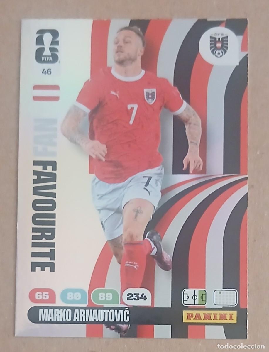 Football Stickers: CROMO n&ordm; 46 ARNAUTOVIC AUSTRIA FAN FAVOURITE ADRENALYN XL FIFA WORLD CUP 2026 DE PANINI. Nuevo.