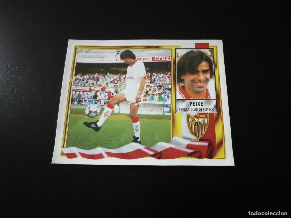 Fu&szlig;ball-Sticker: Peixe Coloca Sevilla CF, editorial Este 95/96 despegado