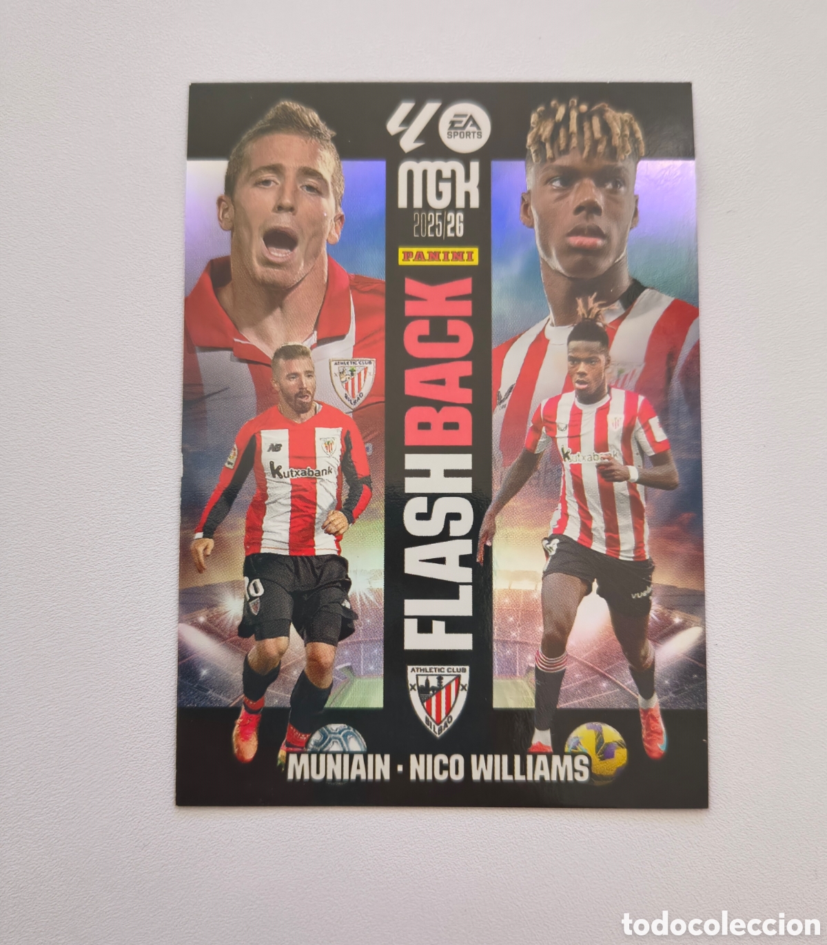 Football Stickers: LALIGA MEGACRACKS 2025 2026 EA SPORTS 25 26 ALBUM PANINI LALIGA FLASHBACK N 429 MUNIAIN - NICO WILLI