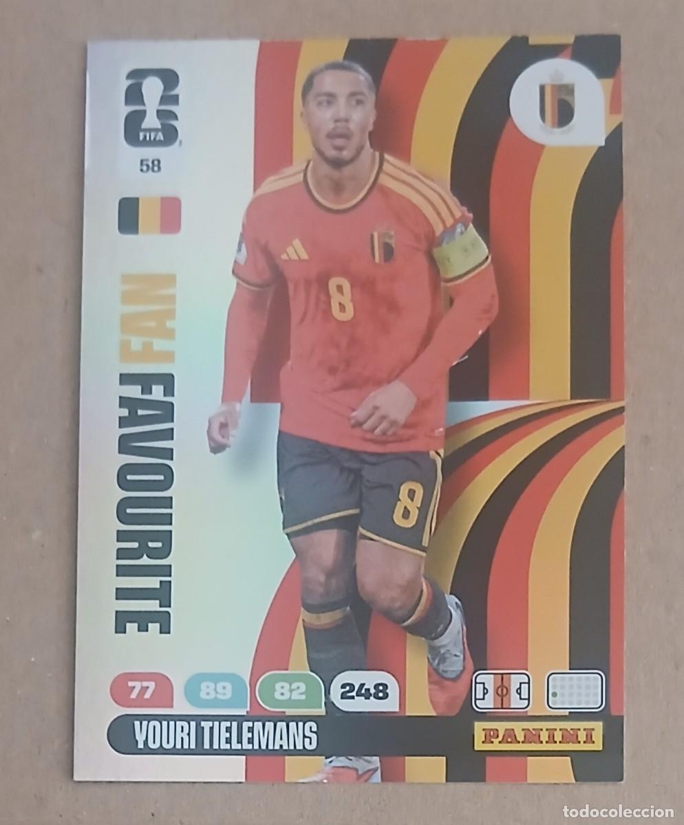 Football Stickers: CROMO n&ordm; 58 YOURI TIELEMANS B&Eacute;LGICA FAN FAVOURITE ADRENALYN XL FIFA WORLD CUP 2026 DE PANINI. Nuevo.